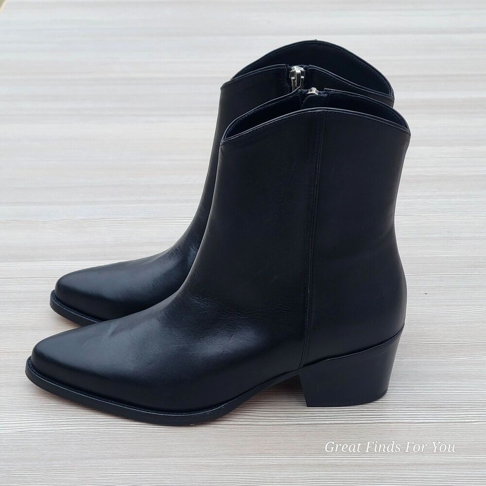 Thursday Boot Country Black Boots Womens Sz 8.5 / 39 Leather Bootie NEW